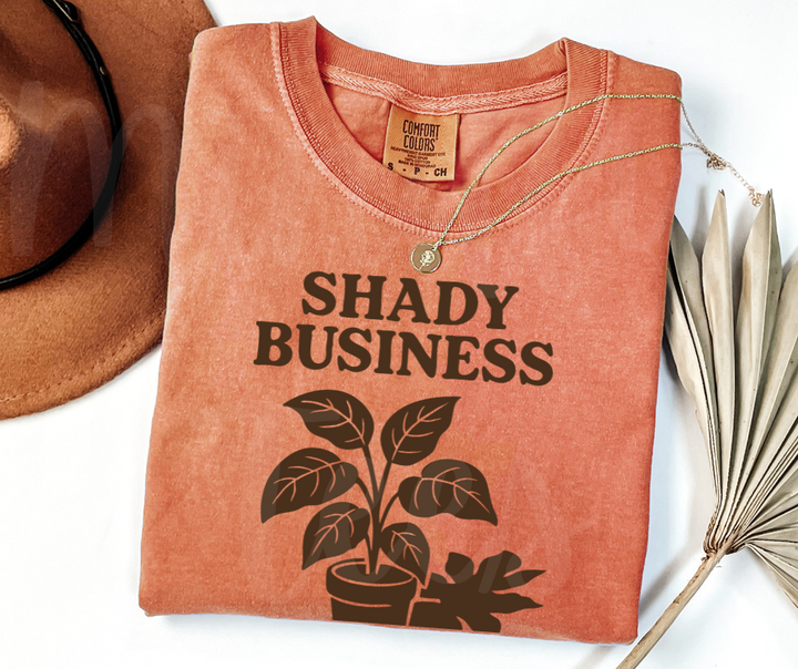 "Shady Business" Funny Plant Lover Tee Design Unisex heavyweight t-shirt