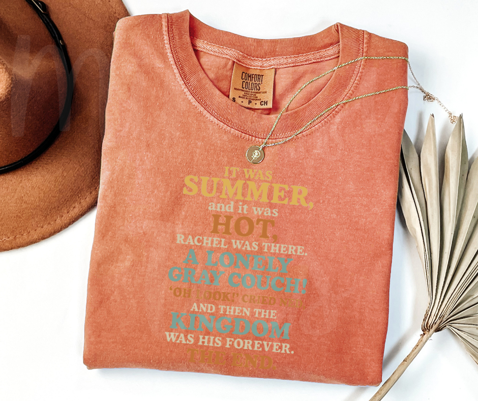 "It Was Summer" Sarcastic Design Friends Inspired Unisex heavyweight t-shirt