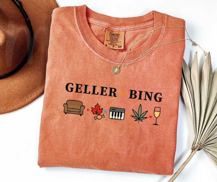 "Geller- Bing" Sarcastic Design Friends Inspired Unisex heavyweight t-shirt