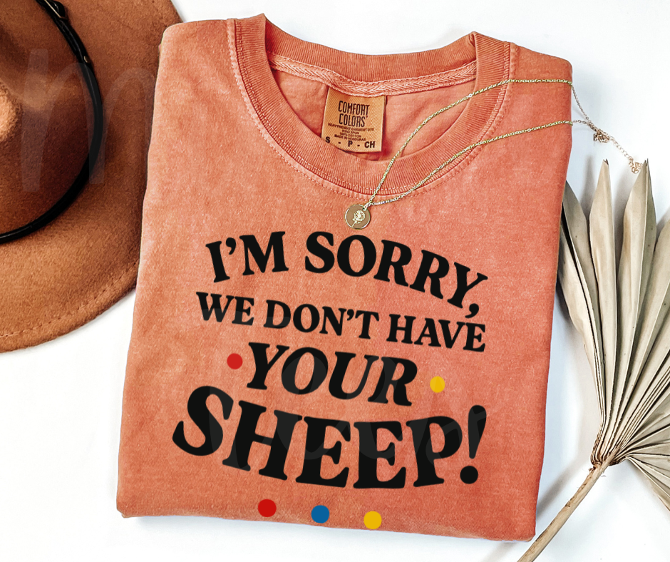 "Sheep" Sarcastic Design Friends Inspired Unisex heavyweight t-shirt