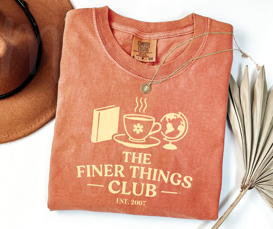 "The Finer Things Club" Sarcastic Design The Office Inspired Unisex heavyweight t-shirt