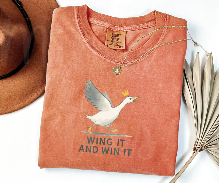"Wing It" Sarcastic Design Unisex heavyweight t-shirt