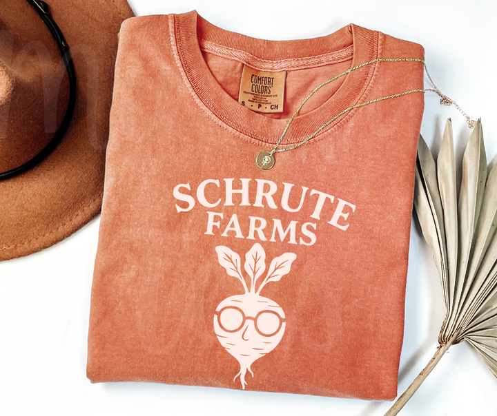 "Schrute Farms" Sarcastic Design The Office Inspired Unisex heavyweight t-shirt