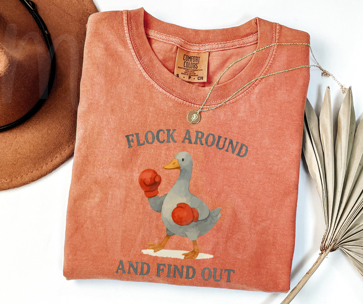 "Flock Around" Sarcastic Design Unisex heavyweight t-shirt