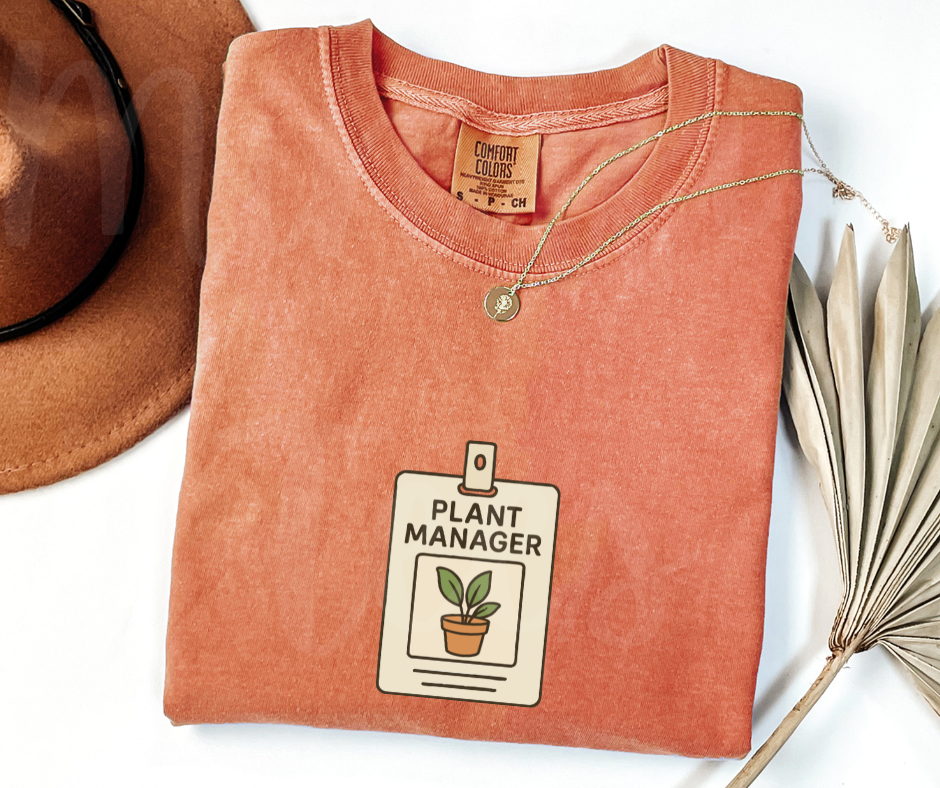 "Plant Manager" Funny Plant Lover Tee Design Unisex heavyweight t-shirt