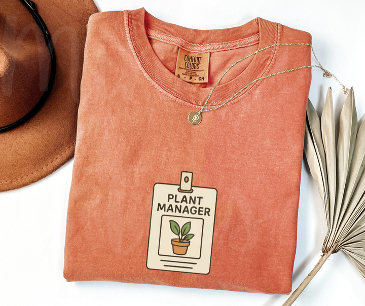 "Plant Manager" Funny Plant Lover Tee Design Unisex heavyweight t-shirt