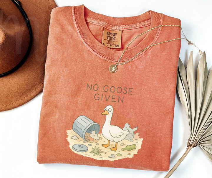 "No Goose Given" Sarcastic Design Unisex heavyweight t-shirt