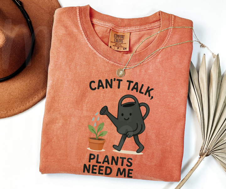 "Can't Talk" Funny Plant Lover Tee Design Unisex heavyweight t-shirt