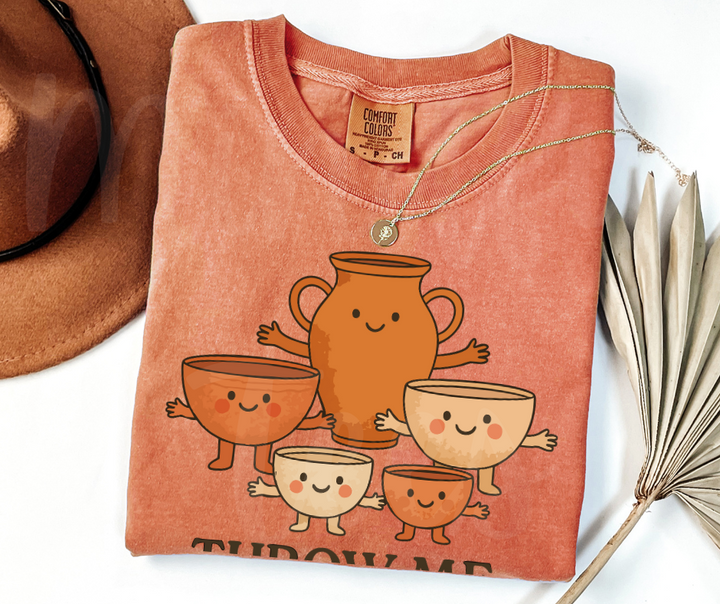 "Throw Me A Hug" Funny Design Pottery Clay Hobby Inspired Unisex heavyweight t-shirt