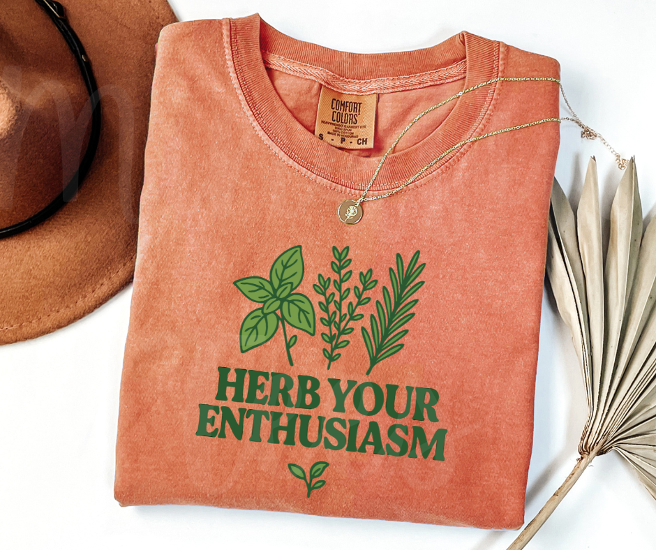 "Herb Your Enthusiasm" Funny Plant Lover Tee Design Unisex heavyweight t-shirt