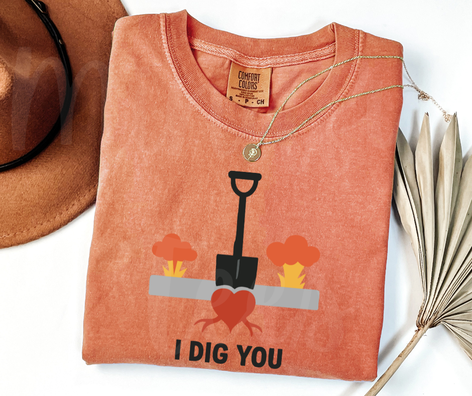 "I Dig You" Funny Plant Lover Tee Design Unisex heavyweight t-shirt