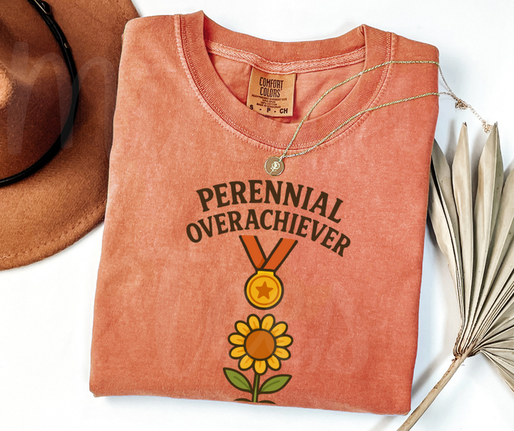 "Perennial Overachiever" Funny Plant Lover Tee Design Unisex heavyweight t-shirt