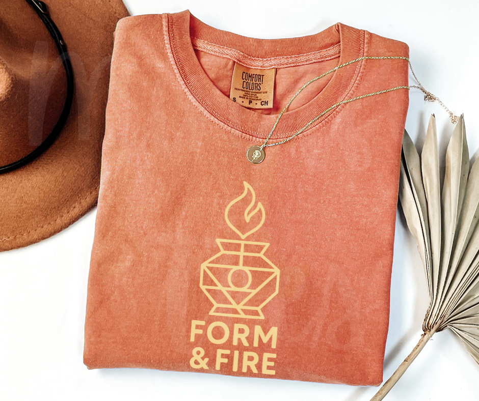 "Form & Fire" Funny Design Pottery Clay Hobby Inspired Unisex heavyweight t-shirt