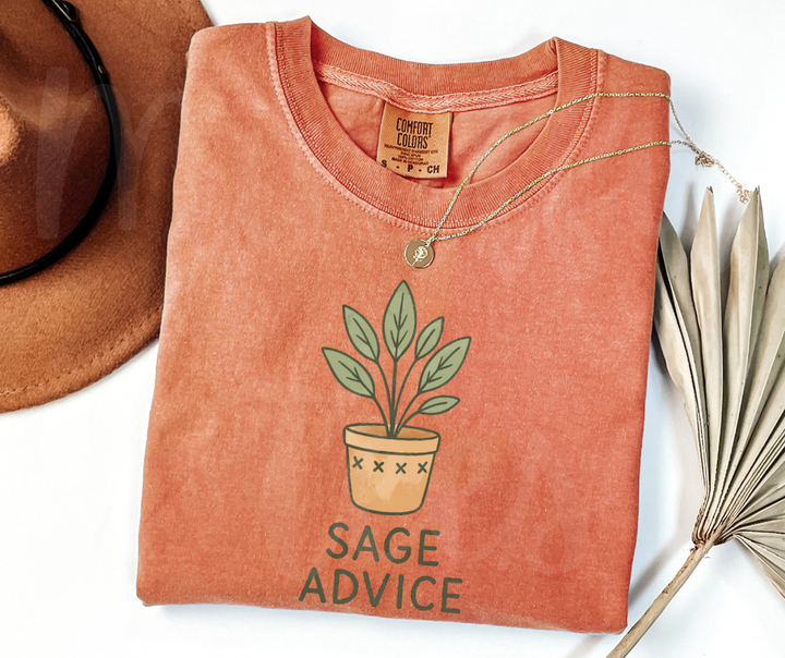 "Sage Advice" Funny Plant Lover Tee Design Unisex heavyweight t-shirt