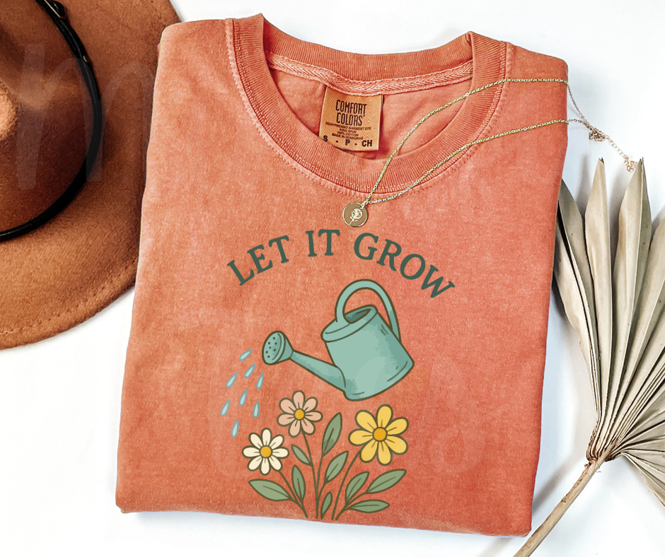 "Let It Grow" Funny Plant Lover Tee Design Unisex heavyweight t-shirt