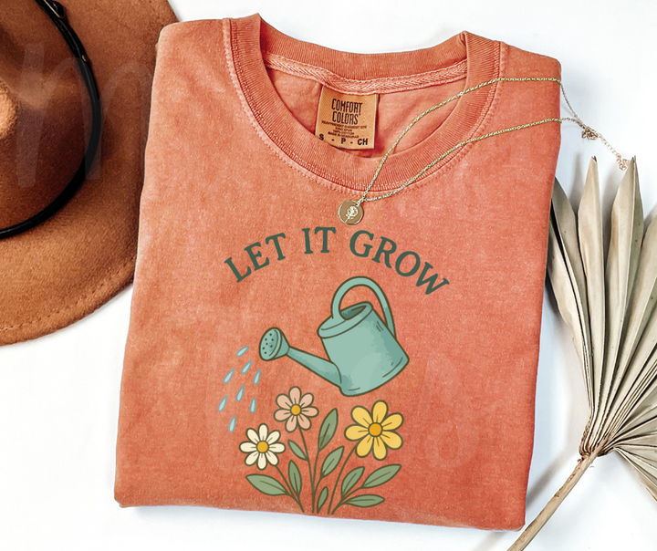 "Let It Grow" Funny Plant Lover Tee Design Unisex heavyweight t-shirt