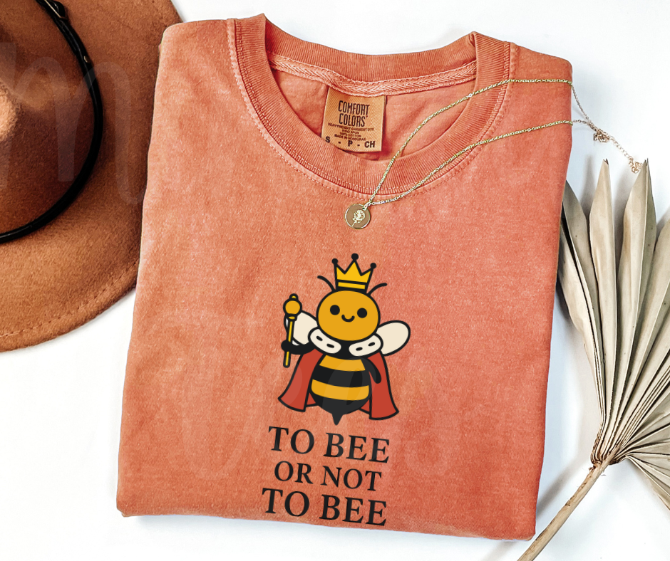 "Too Bee Or Not To Bee" Sarcastic Design Unisex heavyweight t-shirt